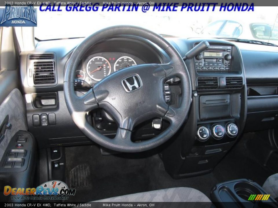 2003 Honda CR-V EX 4WD Taffeta White / Saddle Photo #16