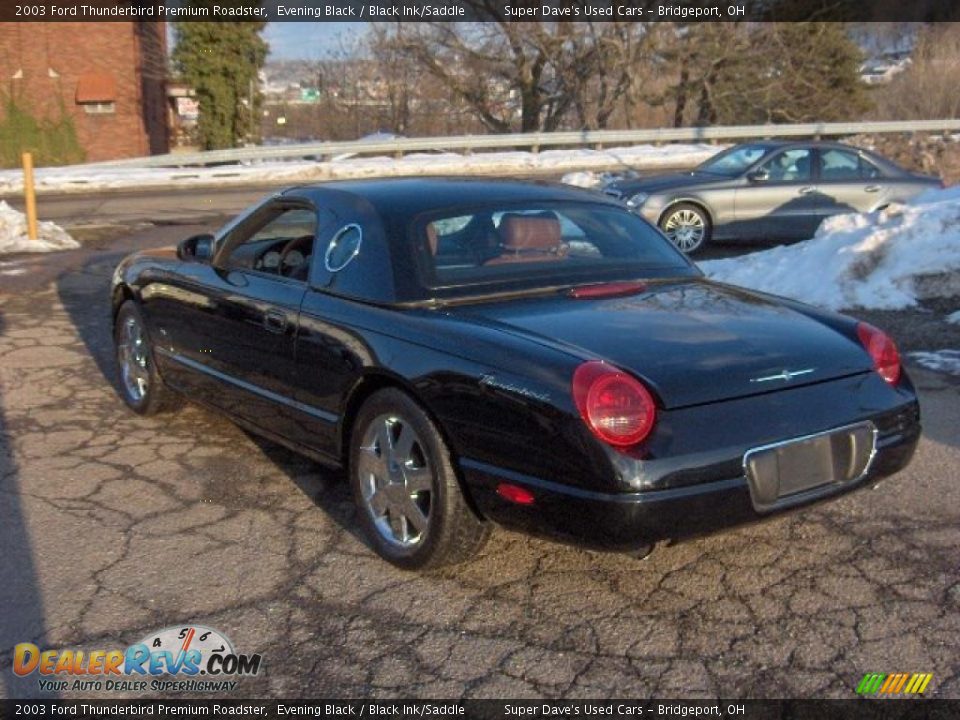 2003 Ford Thunderbird Premium Roadster Evening Black / Black Ink/Saddle Photo #21