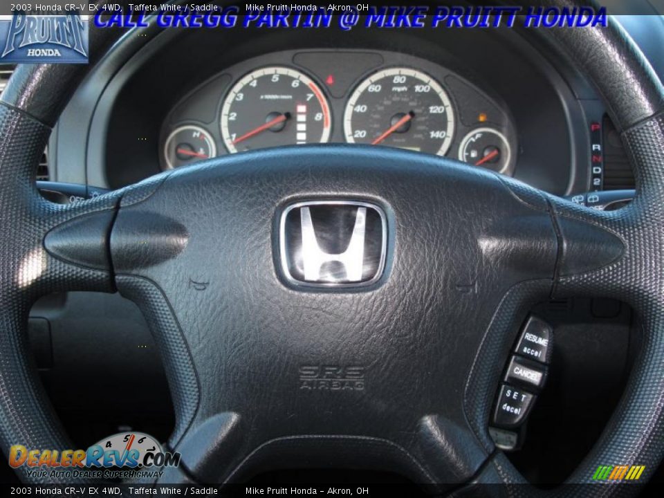 2003 Honda CR-V EX 4WD Taffeta White / Saddle Photo #18