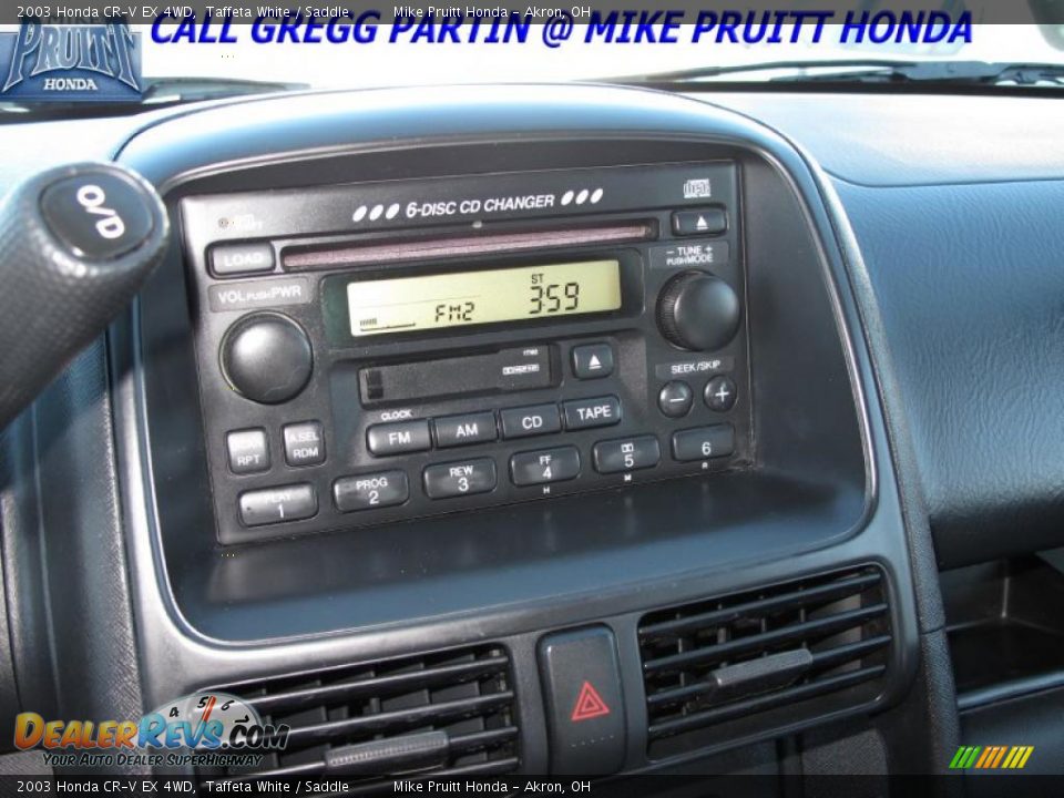 2003 Honda CR-V EX 4WD Taffeta White / Saddle Photo #20