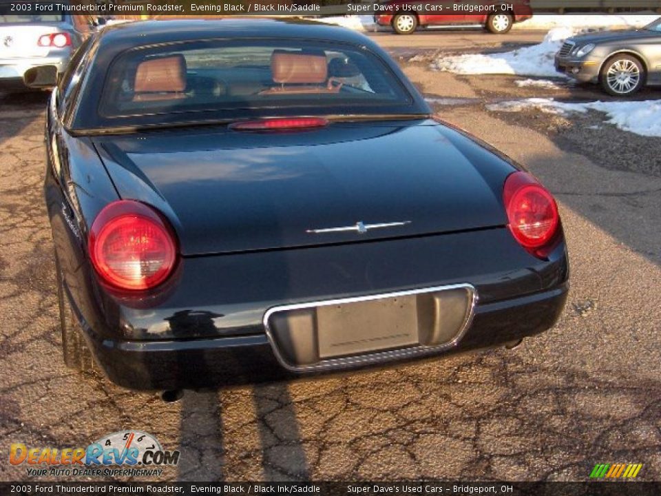 2003 Ford Thunderbird Premium Roadster Evening Black / Black Ink/Saddle Photo #25