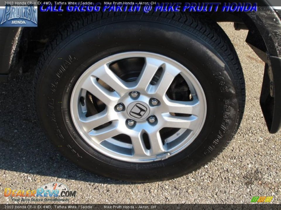 2003 Honda CR-V EX 4WD Taffeta White / Saddle Photo #27
