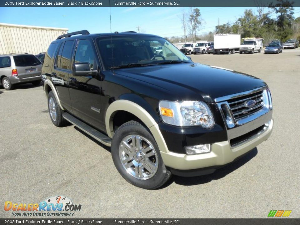 2008 Ford Explorer Eddie Bauer Black / Black/Stone Photo #1
