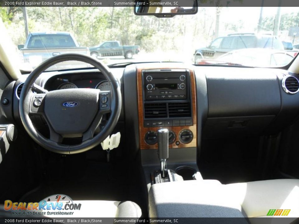2008 Ford Explorer Eddie Bauer Black / Black/Stone Photo #3