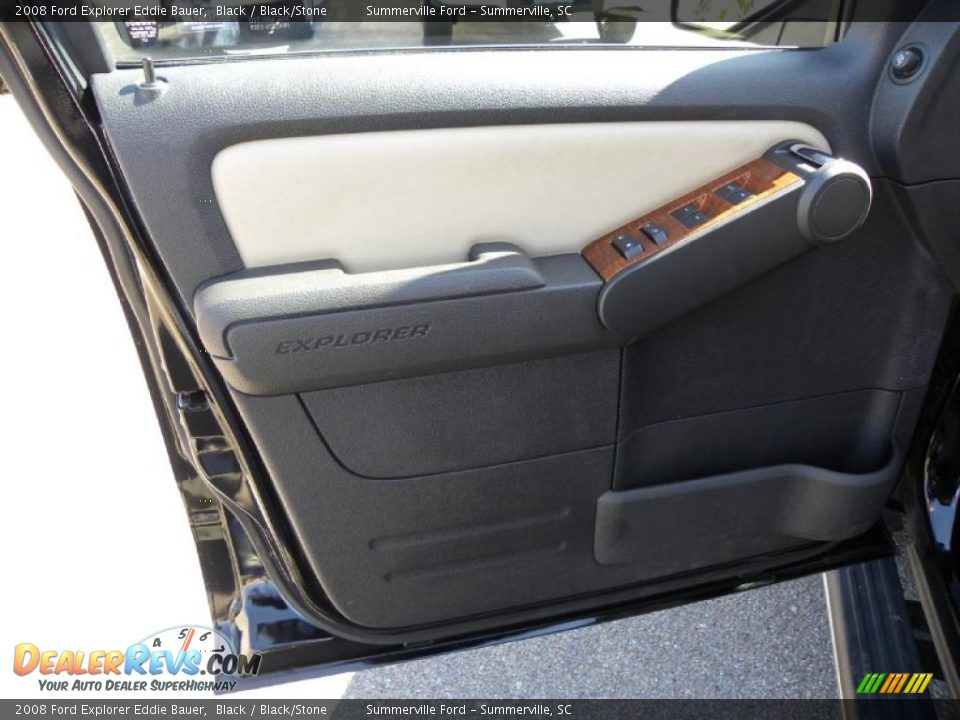 2008 Ford Explorer Eddie Bauer Black / Black/Stone Photo #6