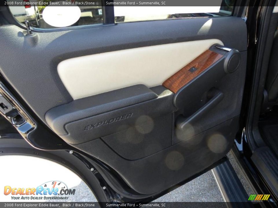 2008 Ford Explorer Eddie Bauer Black / Black/Stone Photo #8