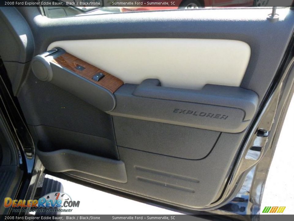 2008 Ford Explorer Eddie Bauer Black / Black/Stone Photo #10