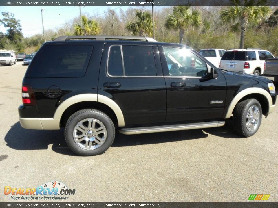 2008 Ford Explorer Eddie Bauer Black / Black/Stone Photo #13