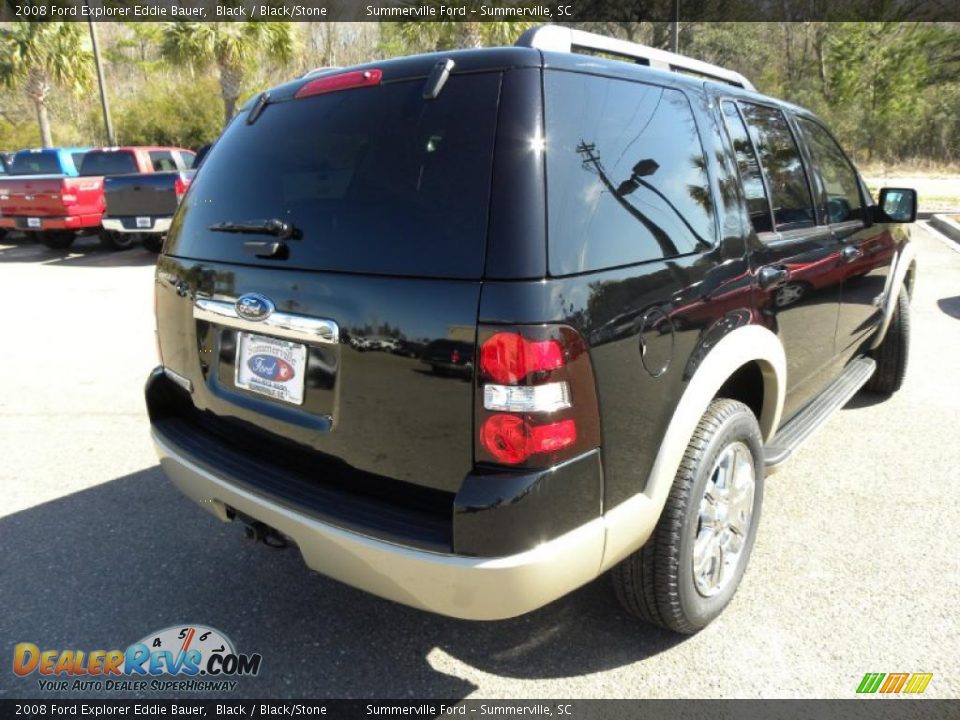 2008 Ford Explorer Eddie Bauer Black / Black/Stone Photo #14