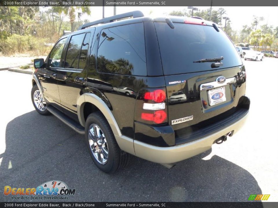 2008 Ford Explorer Eddie Bauer Black / Black/Stone Photo #16
