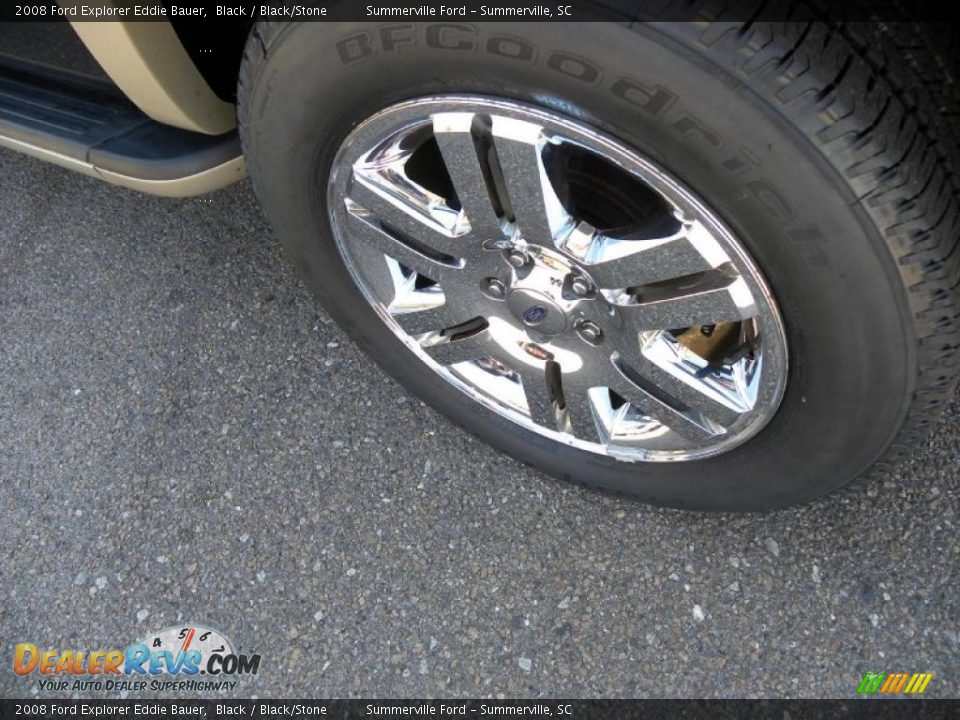 2008 Ford Explorer Eddie Bauer Black / Black/Stone Photo #17