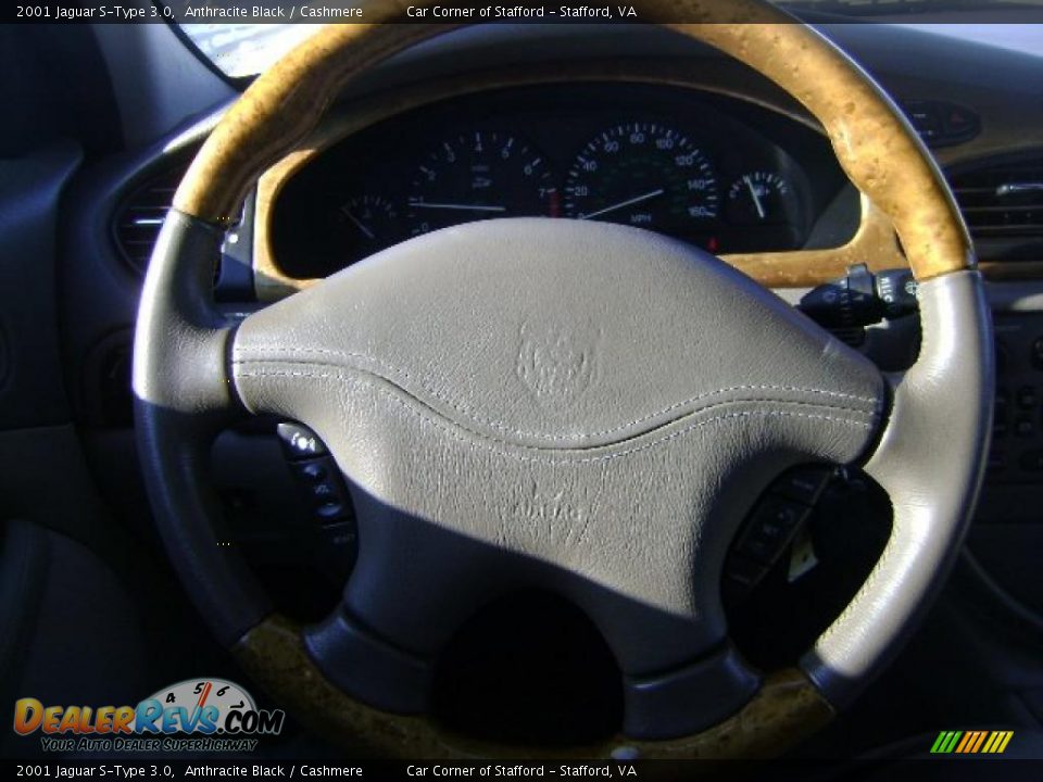 2001 Jaguar S-Type 3.0 Anthracite Black / Cashmere Photo #11