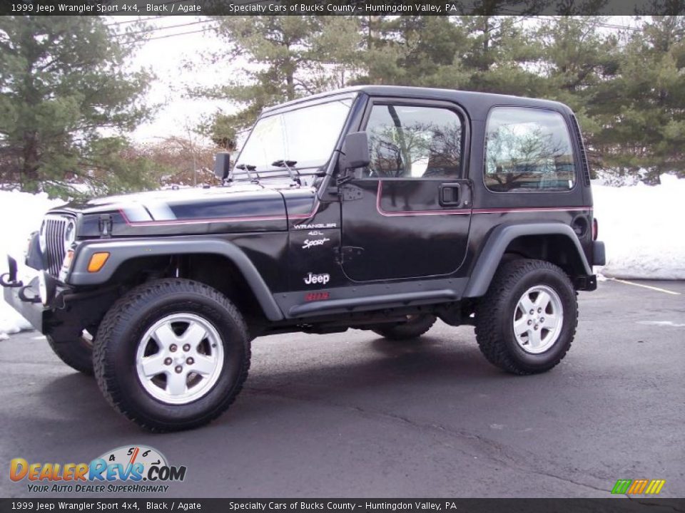 1999 Jeep Wrangler Sport 4x4 Black / Agate Photo #1