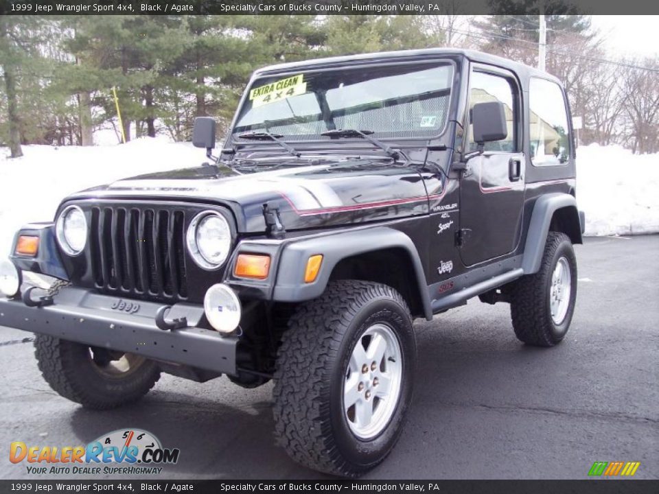 1999 Jeep Wrangler Sport 4x4 Black / Agate Photo #25