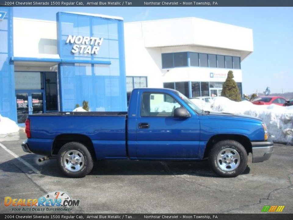 2004 Chevrolet Silverado 1500 Regular Cab Arrival Blue Metallic / Tan Photo #2