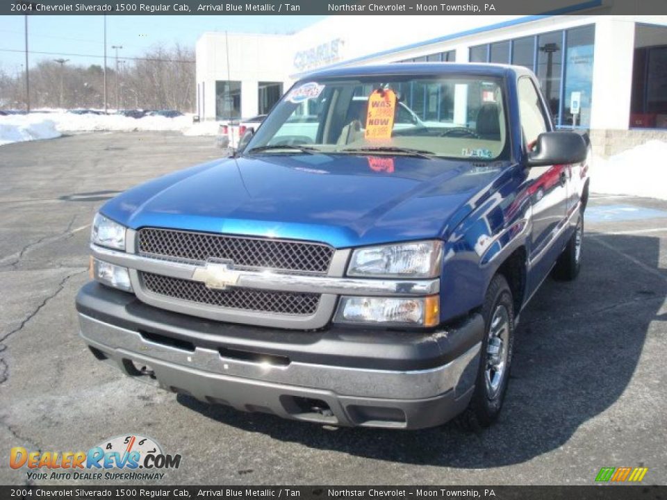2004 Chevrolet Silverado 1500 Regular Cab Arrival Blue Metallic / Tan Photo #7