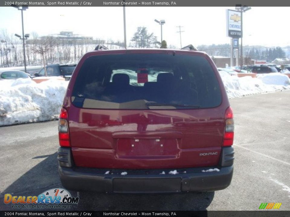 2004 Pontiac Montana Sport Red Metallic / Gray Photo #4