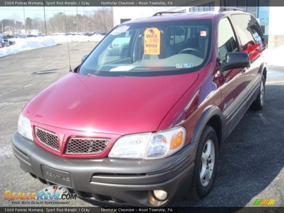 2004 Pontiac Montana Sport Red Metallic / Gray Photo #7