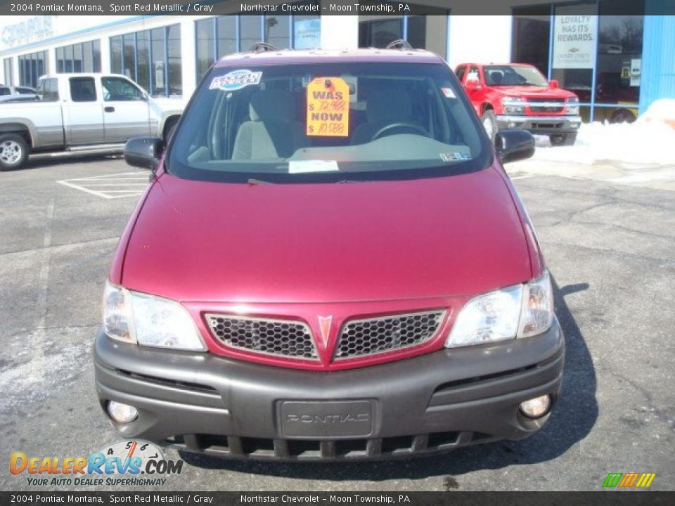 2004 Pontiac Montana Sport Red Metallic / Gray Photo #8