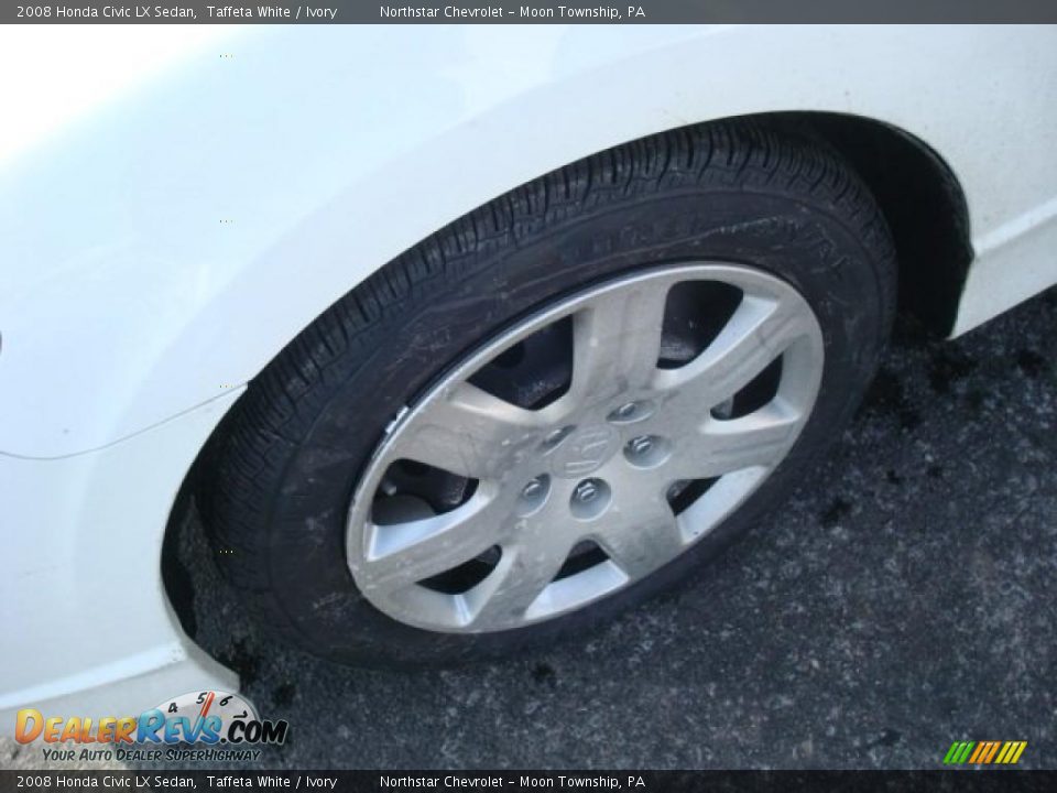 2008 Honda Civic LX Sedan Taffeta White / Ivory Photo #9