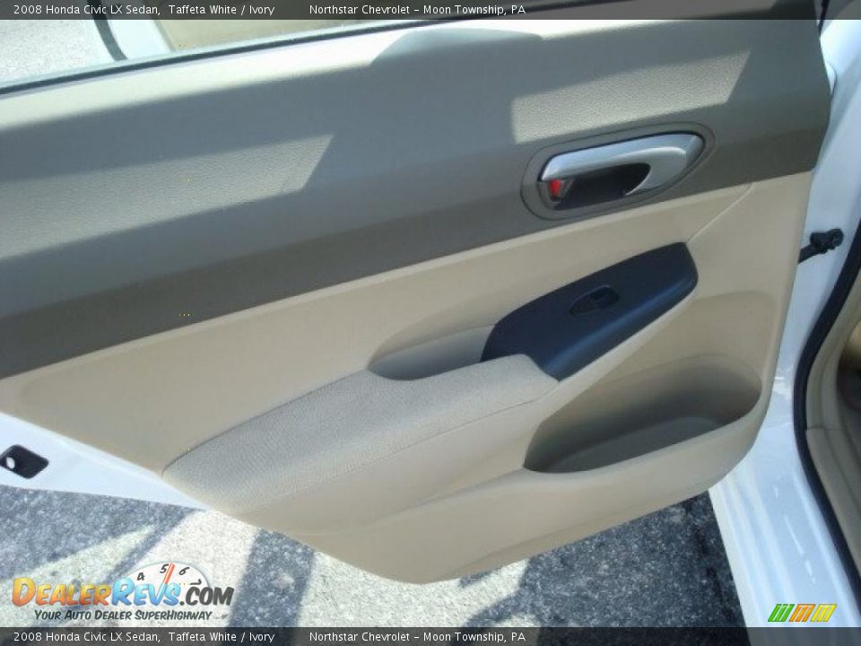 2008 Honda Civic LX Sedan Taffeta White / Ivory Photo #13