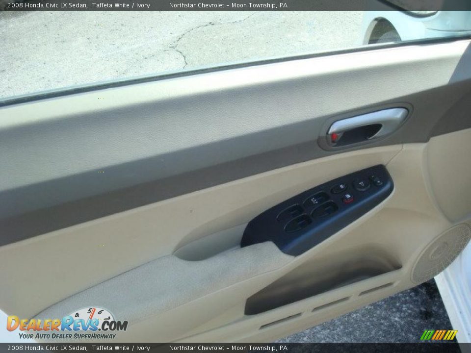 2008 Honda Civic LX Sedan Taffeta White / Ivory Photo #14