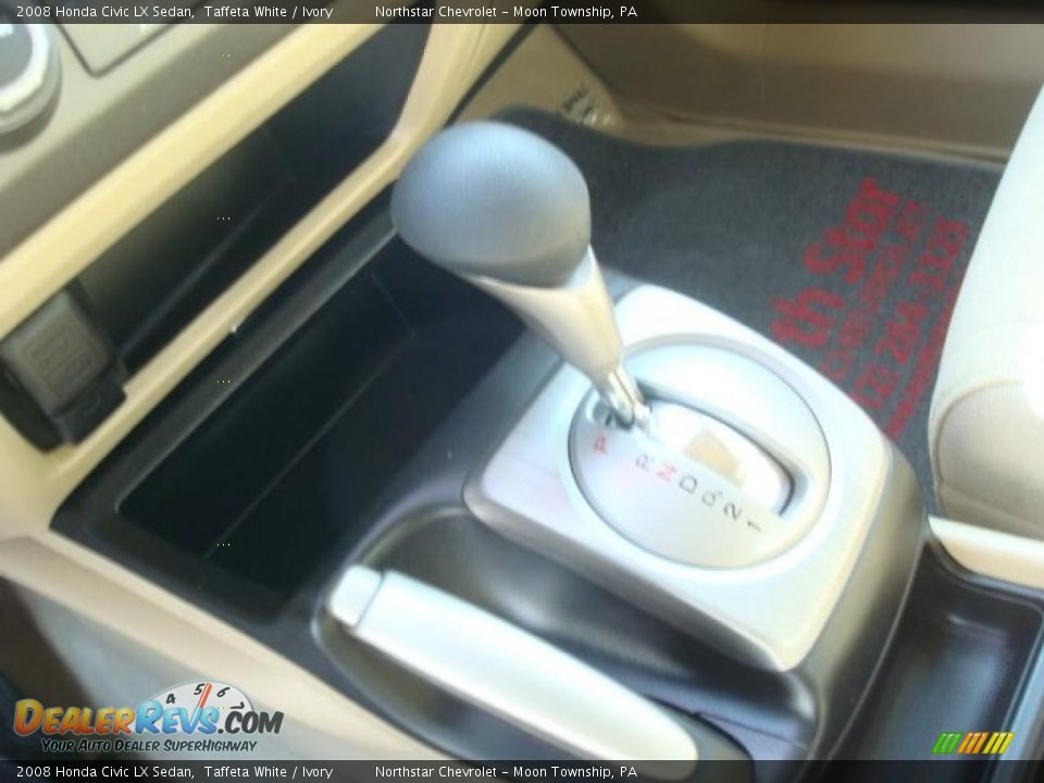 2008 Honda Civic LX Sedan Taffeta White / Ivory Photo #16