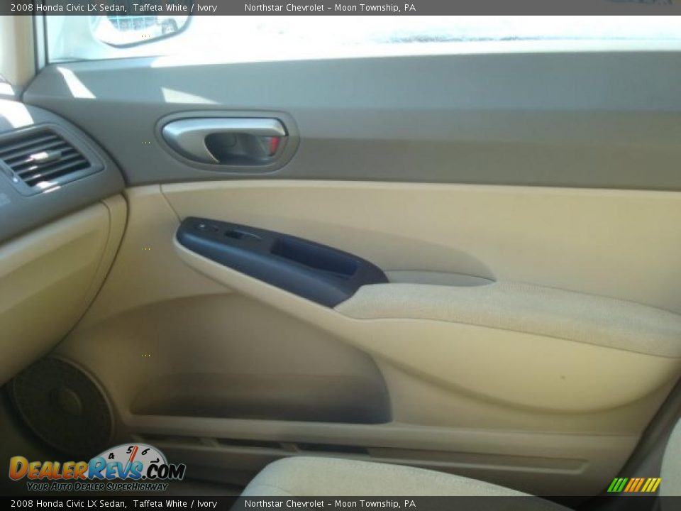 2008 Honda Civic LX Sedan Taffeta White / Ivory Photo #17