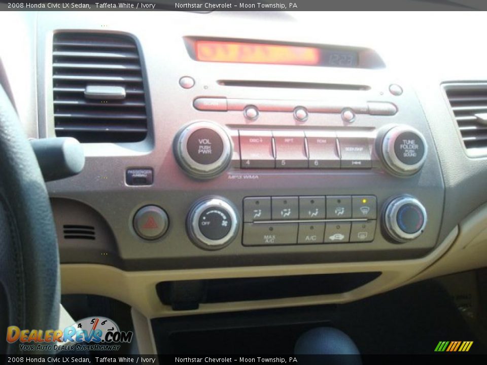 2008 Honda Civic LX Sedan Taffeta White / Ivory Photo #18