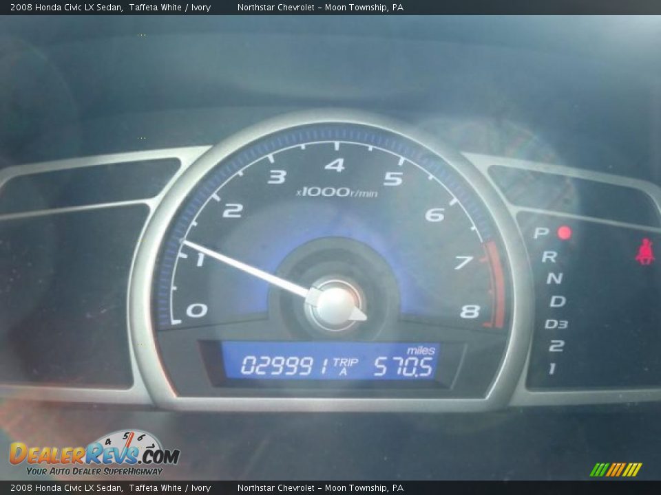 2008 Honda Civic LX Sedan Taffeta White / Ivory Photo #20