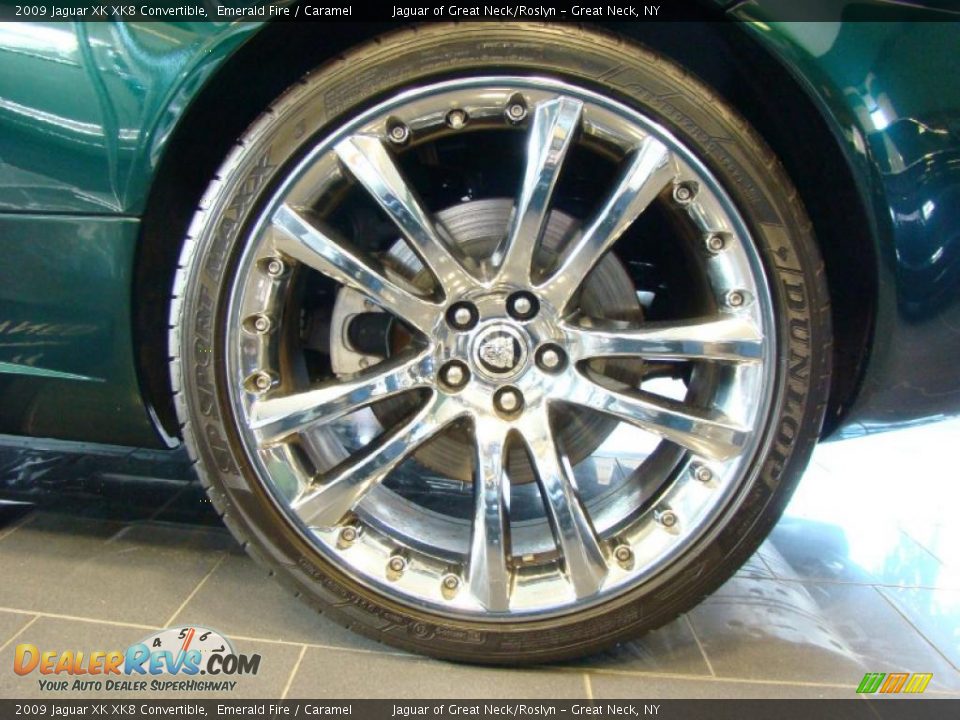 2009 Jaguar XK XK8 Convertible Emerald Fire / Caramel Photo #5
