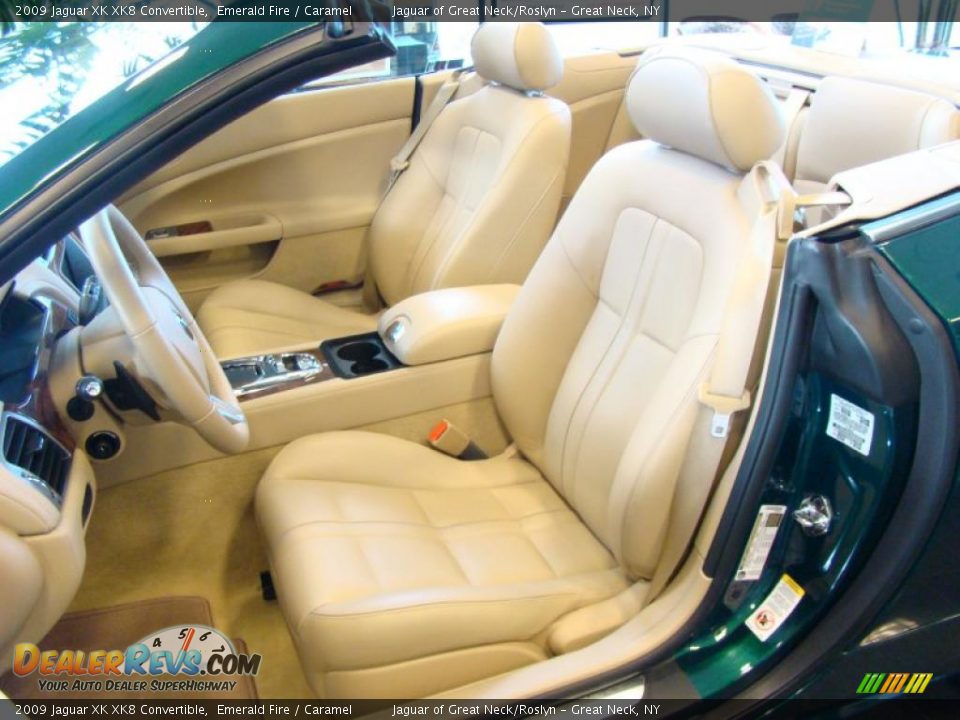 2009 Jaguar XK XK8 Convertible Emerald Fire / Caramel Photo #8