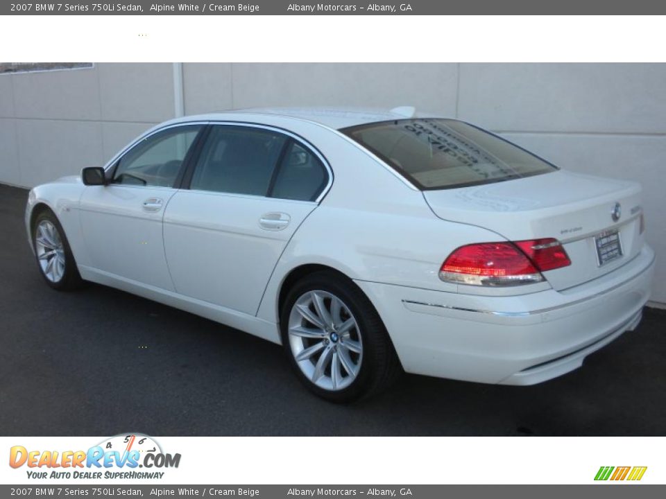 2007 BMW 7 Series 750Li Sedan Alpine White / Cream Beige Photo #3