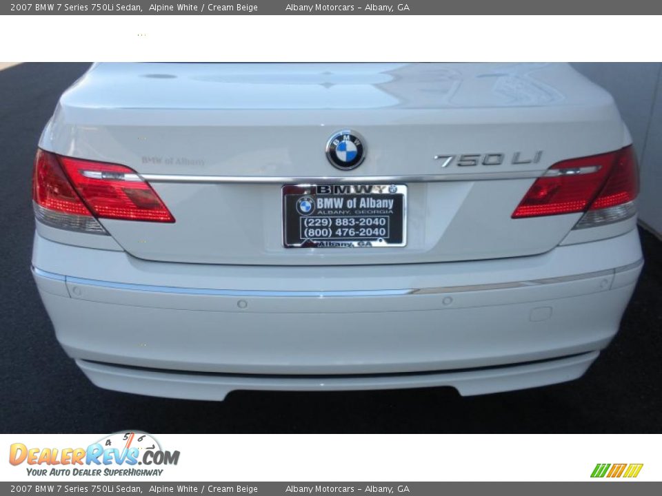 2007 BMW 7 Series 750Li Sedan Alpine White / Cream Beige Photo #4