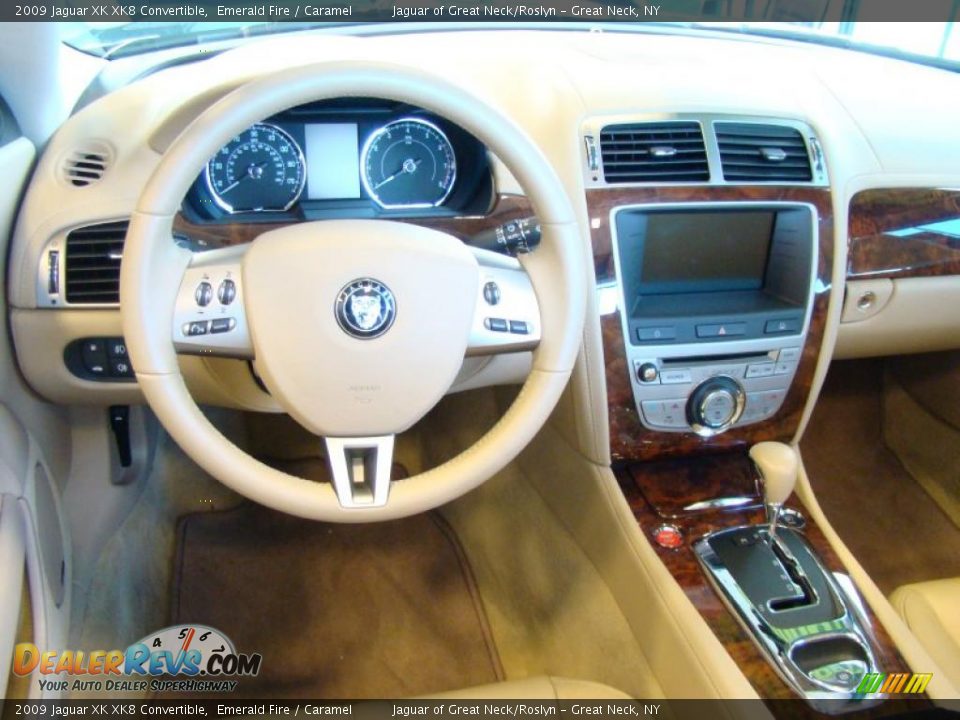 2009 Jaguar XK XK8 Convertible Emerald Fire / Caramel Photo #9