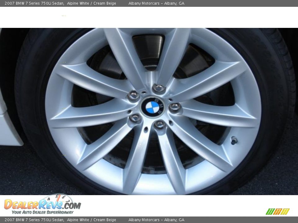 2007 BMW 7 Series 750Li Sedan Alpine White / Cream Beige Photo #5