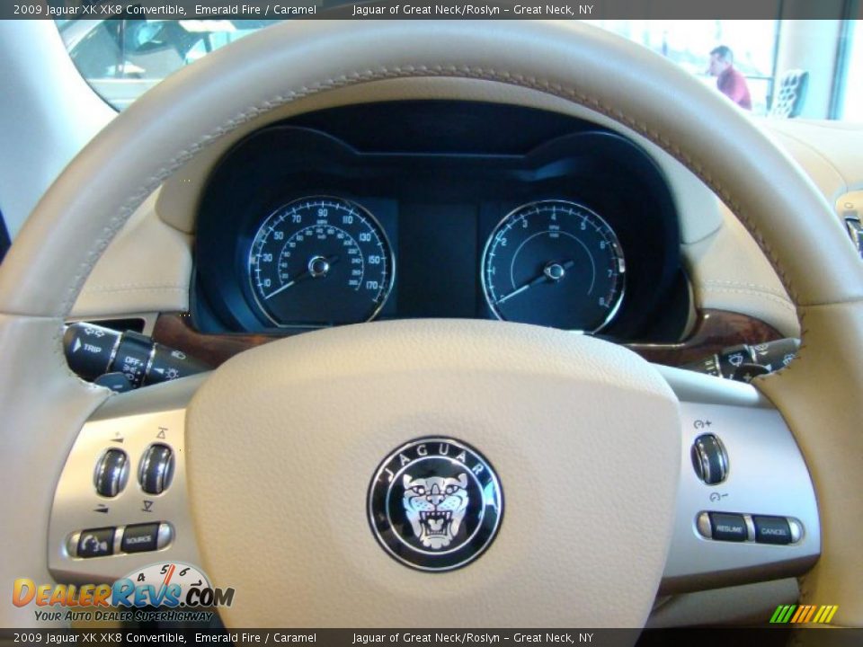 2009 Jaguar XK XK8 Convertible Emerald Fire / Caramel Photo #10