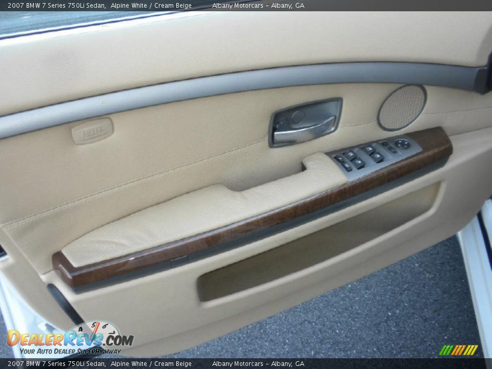 2007 BMW 7 Series 750Li Sedan Alpine White / Cream Beige Photo #7