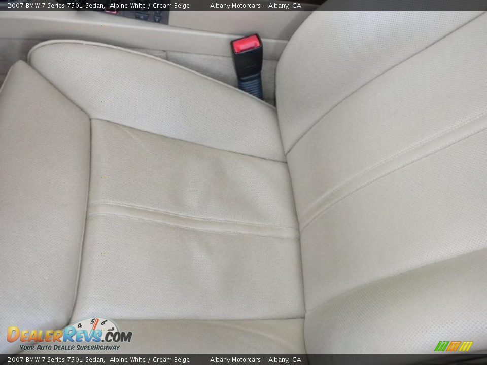 2007 BMW 7 Series 750Li Sedan Alpine White / Cream Beige Photo #8