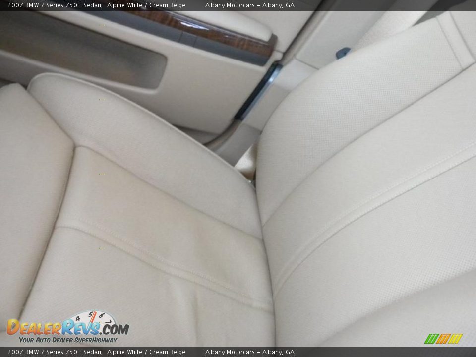 2007 BMW 7 Series 750Li Sedan Alpine White / Cream Beige Photo #9