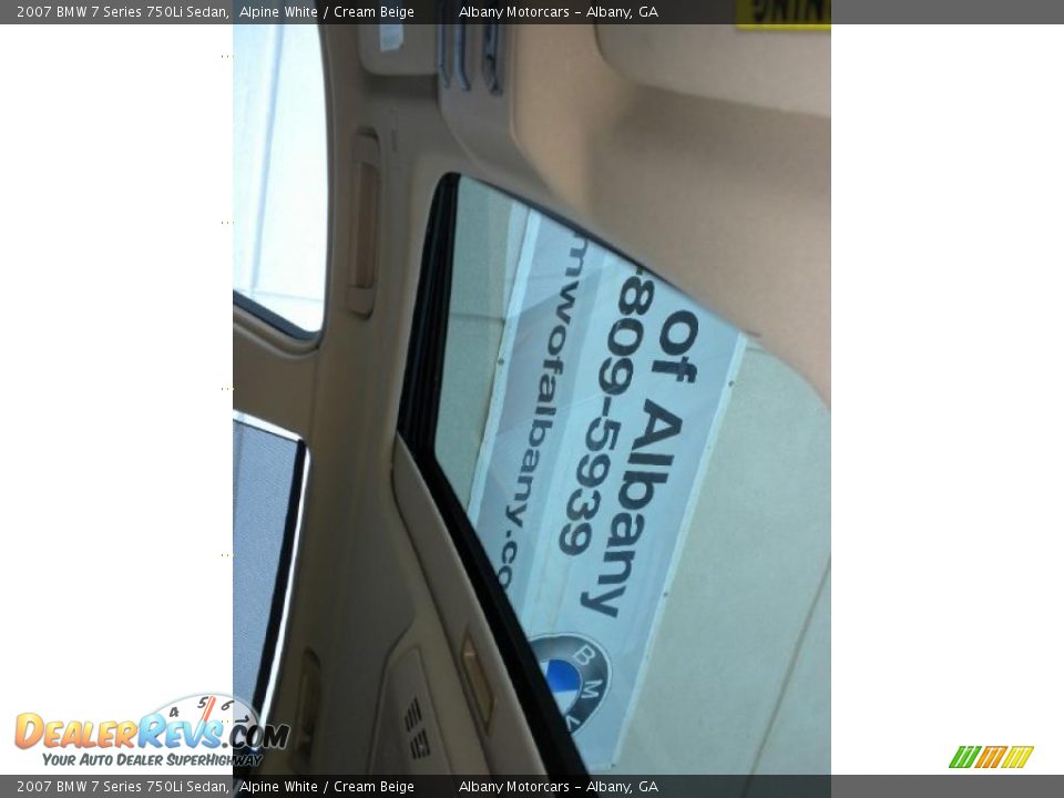 2007 BMW 7 Series 750Li Sedan Alpine White / Cream Beige Photo #10