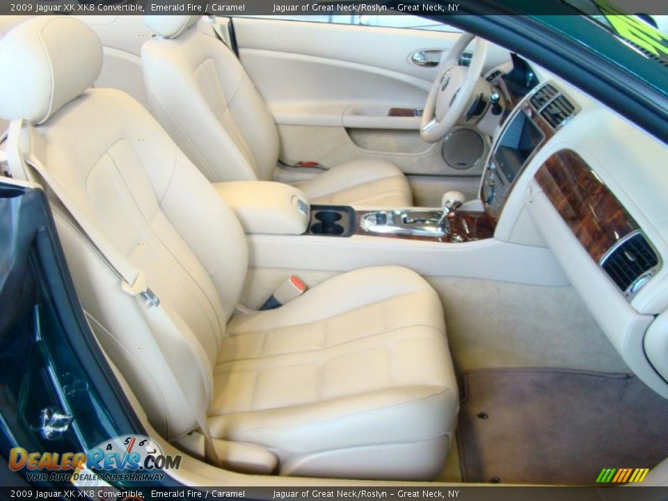 2009 Jaguar XK XK8 Convertible Emerald Fire / Caramel Photo #14