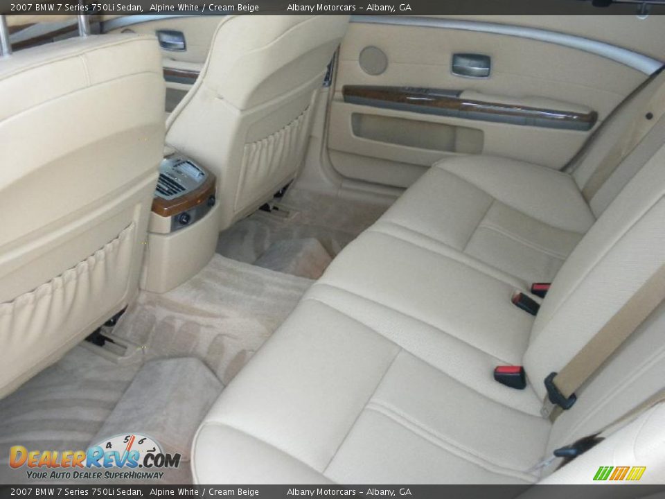 2007 BMW 7 Series 750Li Sedan Alpine White / Cream Beige Photo #11