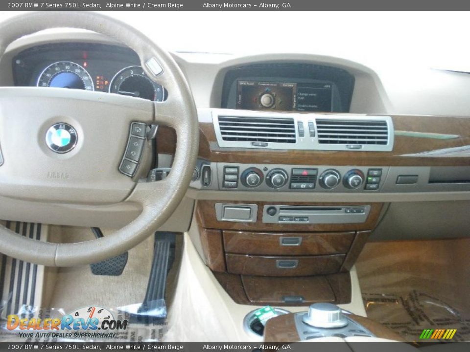 2007 BMW 7 Series 750Li Sedan Alpine White / Cream Beige Photo #13