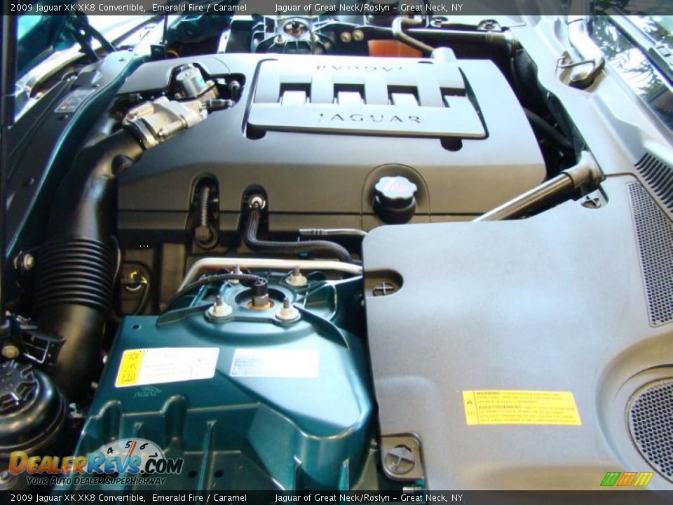 2009 Jaguar XK XK8 Convertible Emerald Fire / Caramel Photo #17