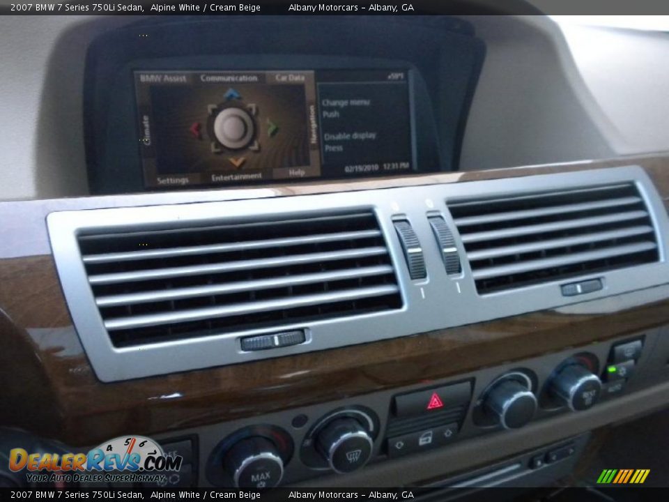 2007 BMW 7 Series 750Li Sedan Alpine White / Cream Beige Photo #23