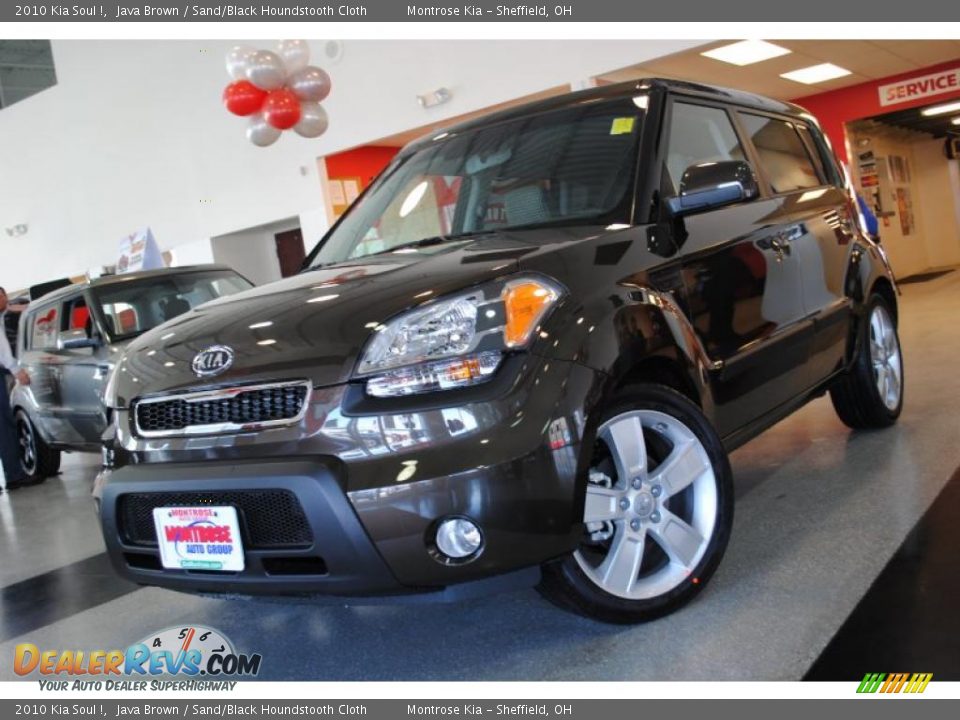 2010 Kia Soul ! Java Brown / Sand/Black Houndstooth Cloth Photo #2