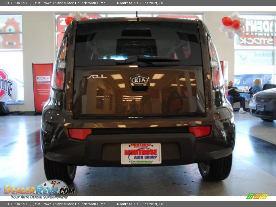 2010 Kia Soul ! Java Brown / Sand/Black Houndstooth Cloth Photo #7