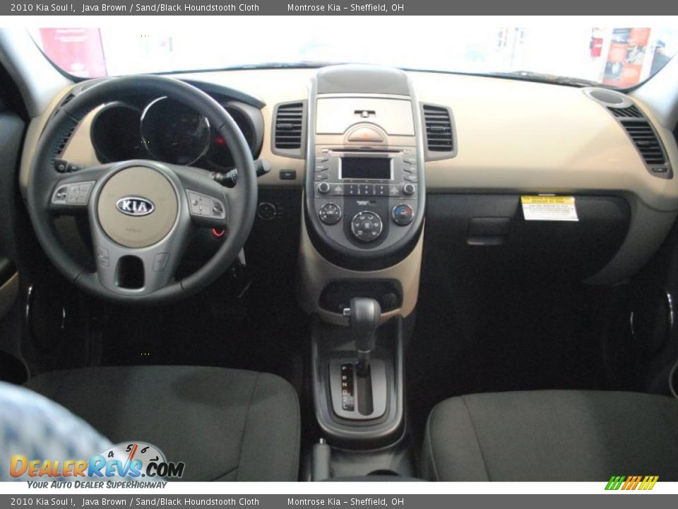 2010 Kia Soul ! Java Brown / Sand/Black Houndstooth Cloth Photo #13