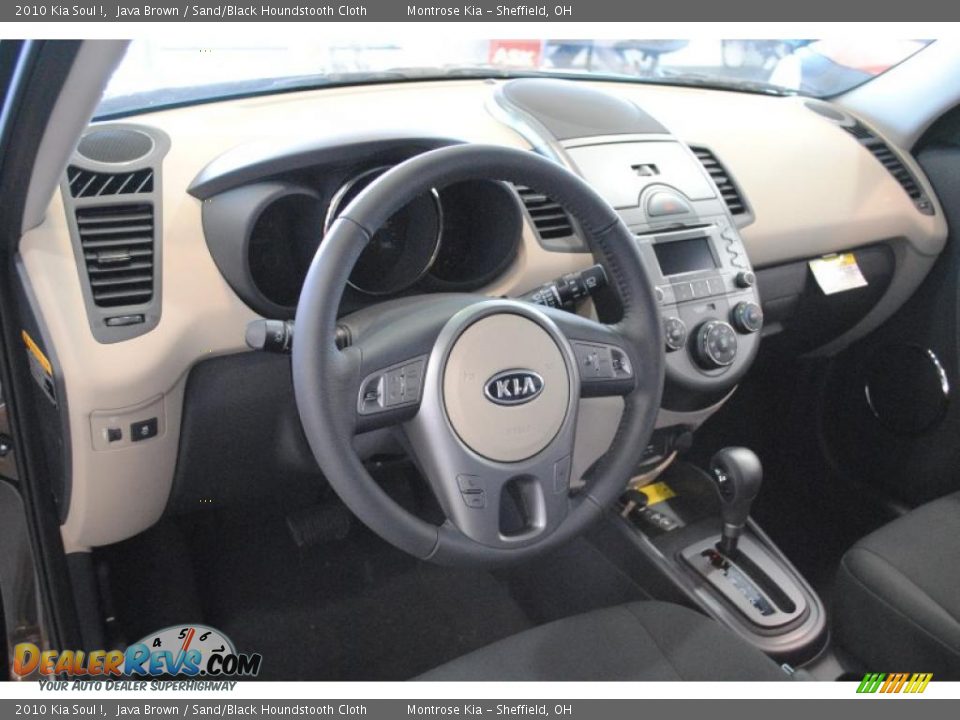2010 Kia Soul ! Java Brown / Sand/Black Houndstooth Cloth Photo #14